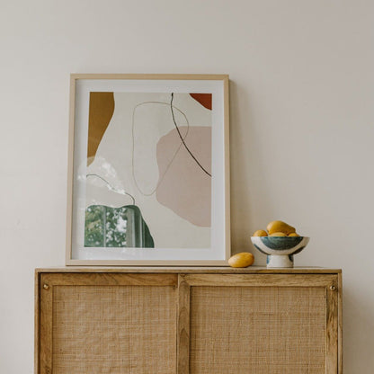 Art mural abstrait encadré libéré