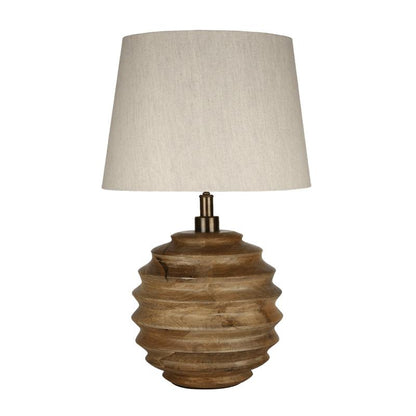 Lampe de table en bois rainuré Skye