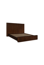Lit Queen Cadenza en acacia, noyer
