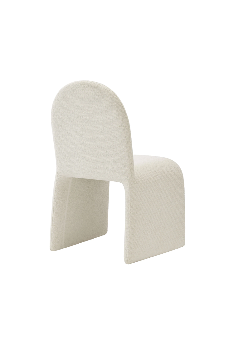 Chaise de salle à manger sans accoudoirs Riviera Boucle, crème