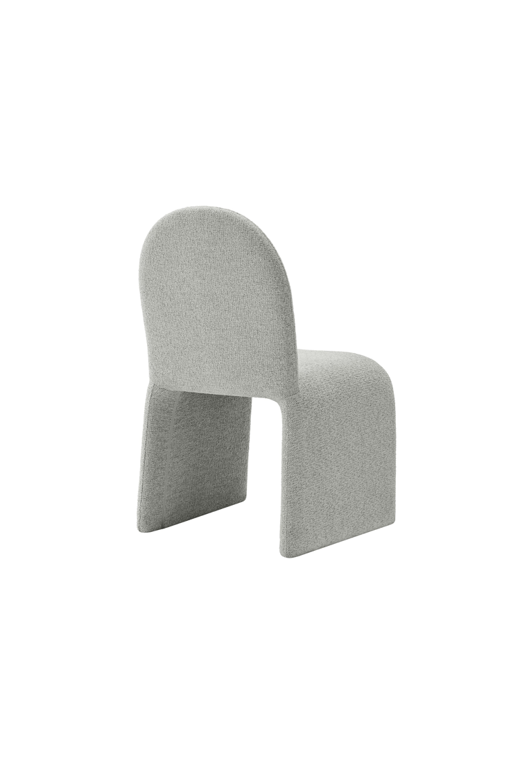 Chaise de salle à manger sans accoudoirs Riviera Boucle, gris tourterelle