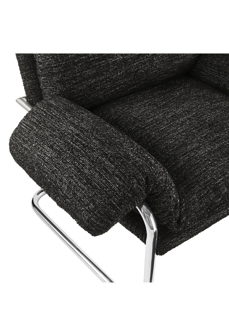 Fauteuil d'appoint en tissu Ravessa, anthracite