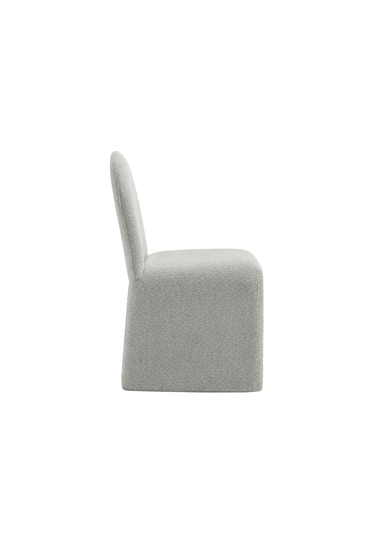 Chaise de salle à manger sans accoudoirs Riviera Boucle, gris tourterelle