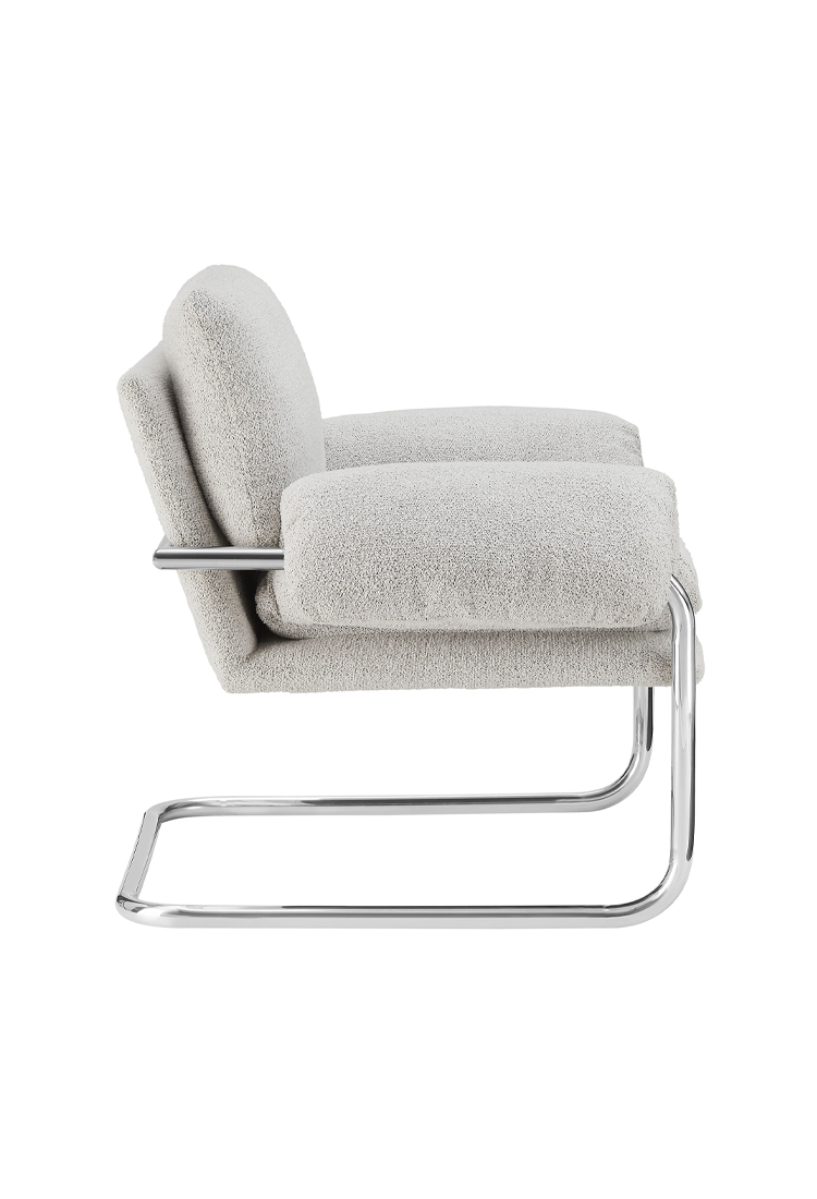 Fauteuil d'appoint en tissu Ravessa, papier journal