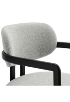 Chaise de salle à manger Marbella en tissu et métal, noir et gris tourterelle