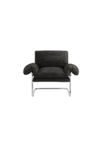 Fauteuil d'appoint en tissu Ravessa, anthracite