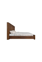 Lit Queen Cadenza en acacia, noyer