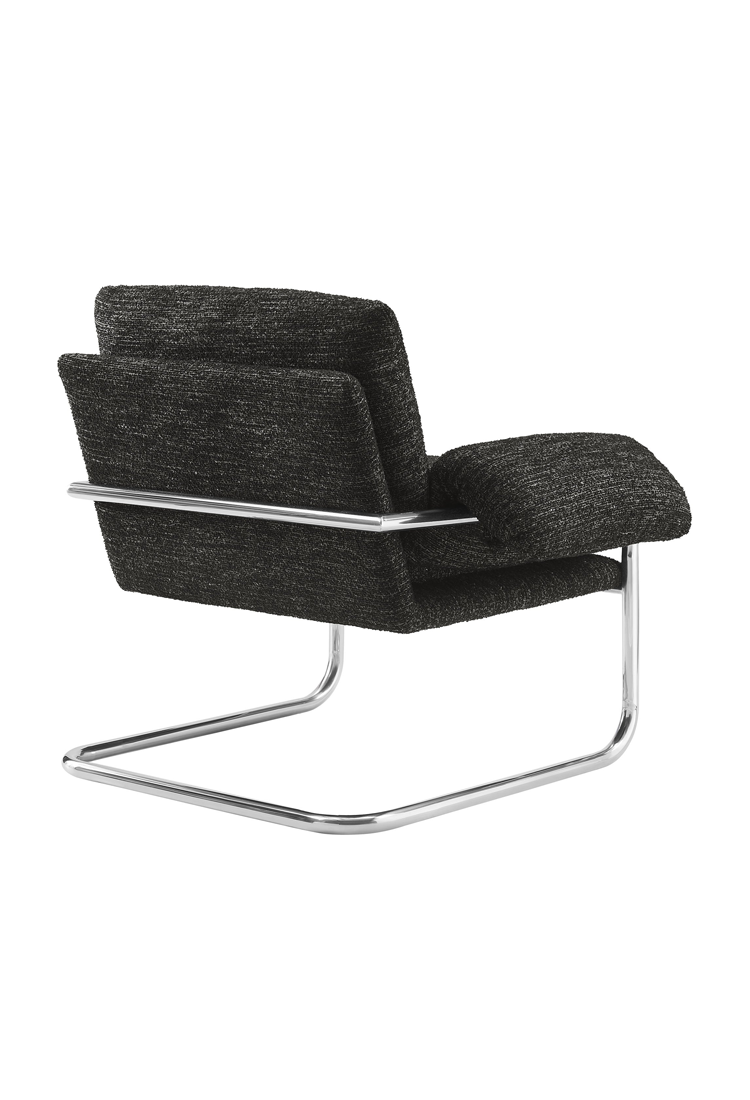 Fauteuil d'appoint en tissu Ravessa, anthracite