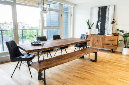 Banc de salle à manger courbé