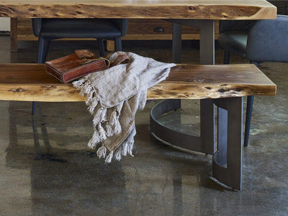 Banc de salle à manger courbé