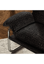 Fauteuil d'appoint en tissu Ravessa, anthracite