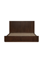 Lit Queen Cadenza en acacia, noyer