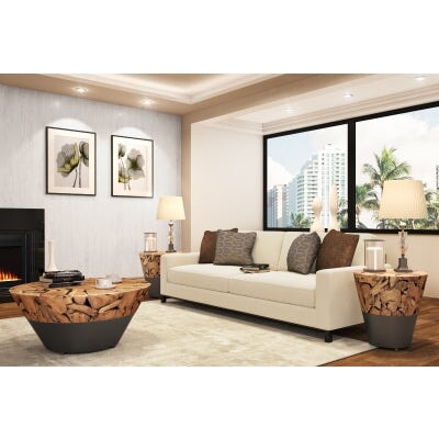 Table basse Bruno en teck recyclé