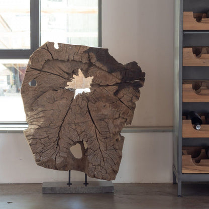 Sculpture en teck naturel Dax