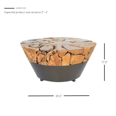 Table basse Bruno en teck recyclé