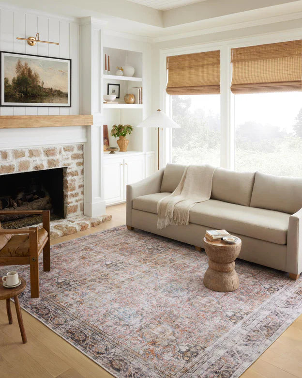 Tapis Adrian couleur coucher de soleil/charbon