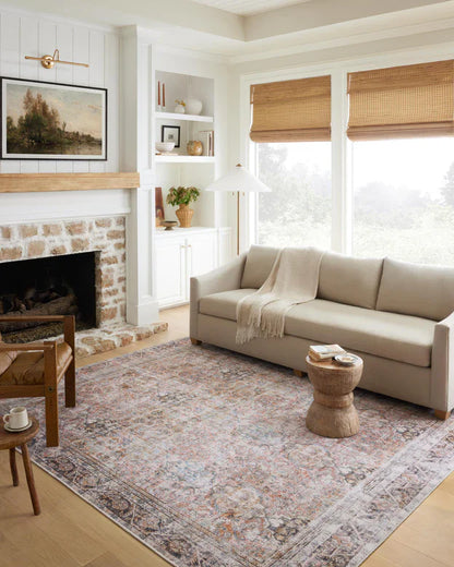 Tapis Adrian couleur coucher de soleil/charbon