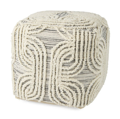 Pouf Amaya en laine et coton