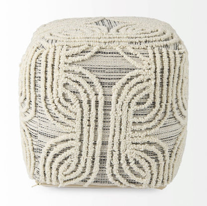 Pouf Amaya en laine et coton