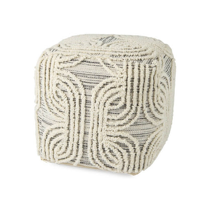 Pouf Amaya en laine et coton