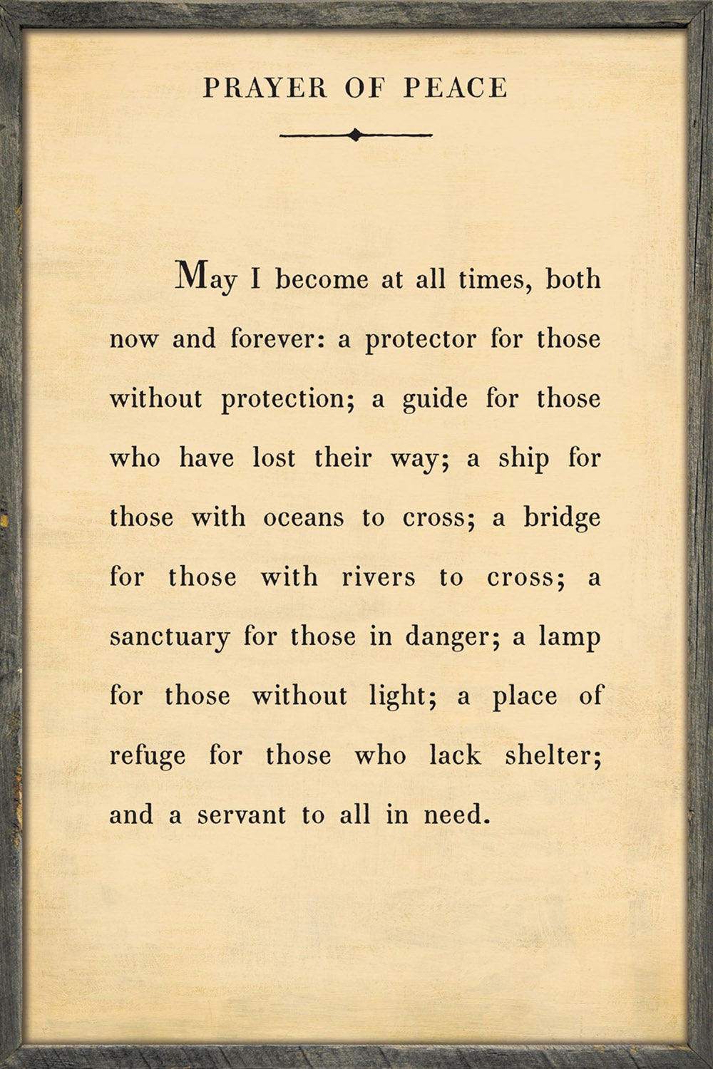 Art mural Prière de paix