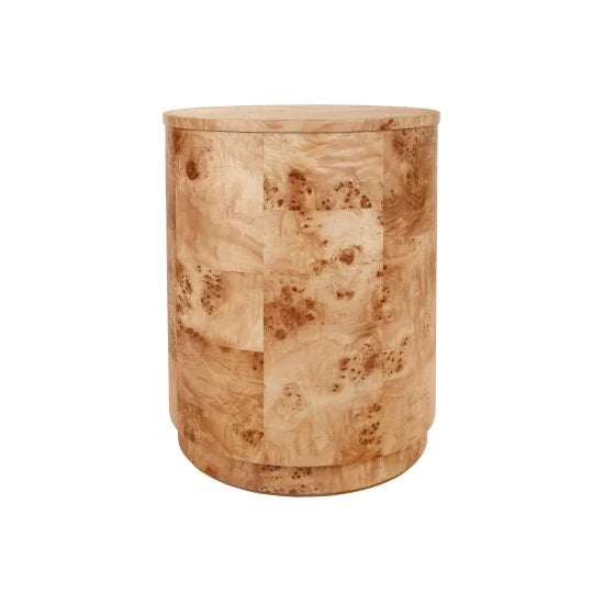 Table d'appoint en loupe de bois Arsenio