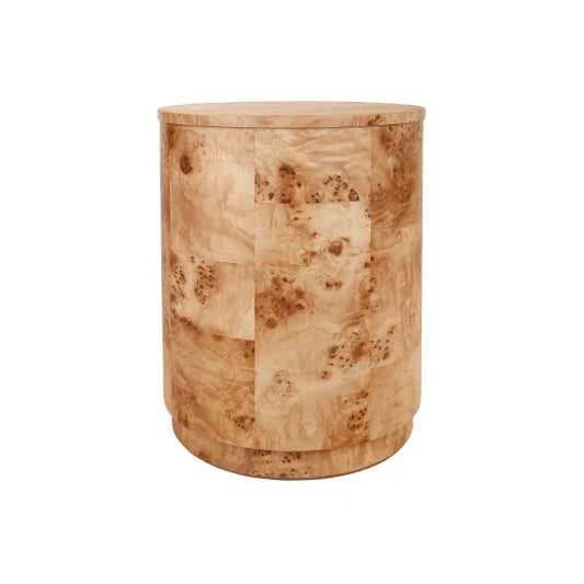 Table d'appoint en loupe de bois Arsenio