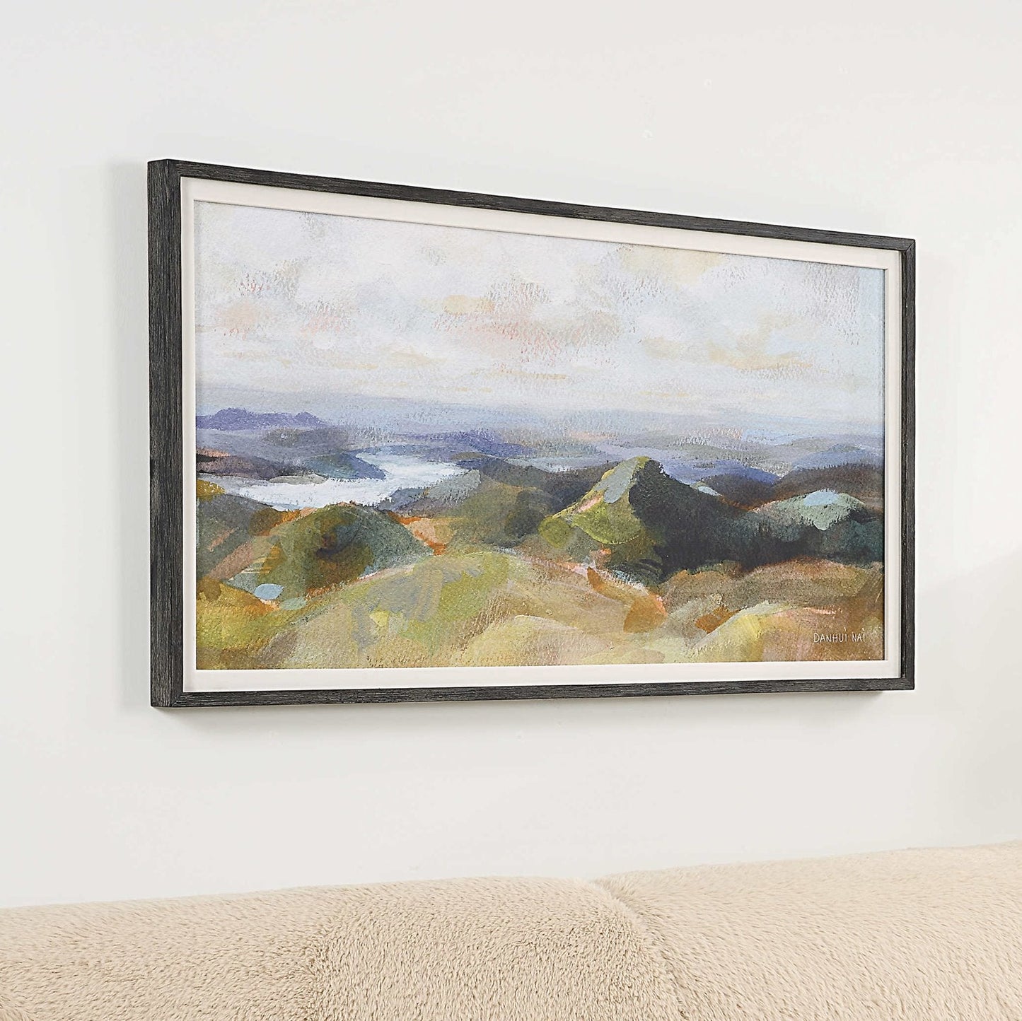 Estampe encadrée « Au-dessus des lacs »