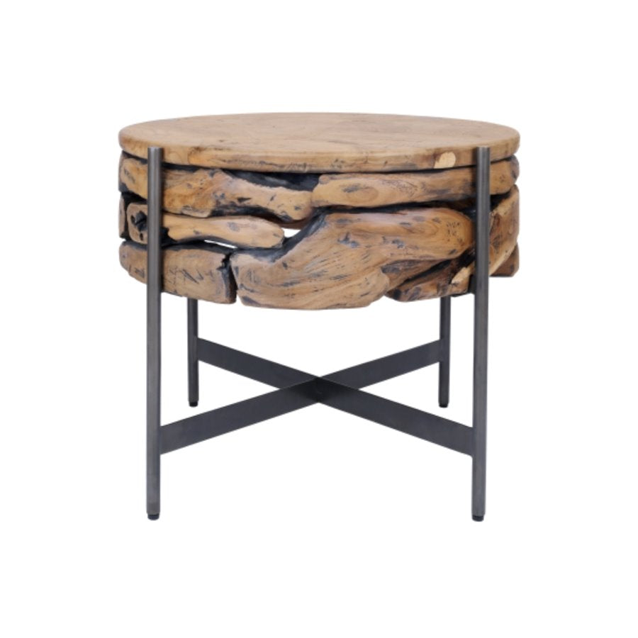 Table d'appoint Bardo en teck recyclé