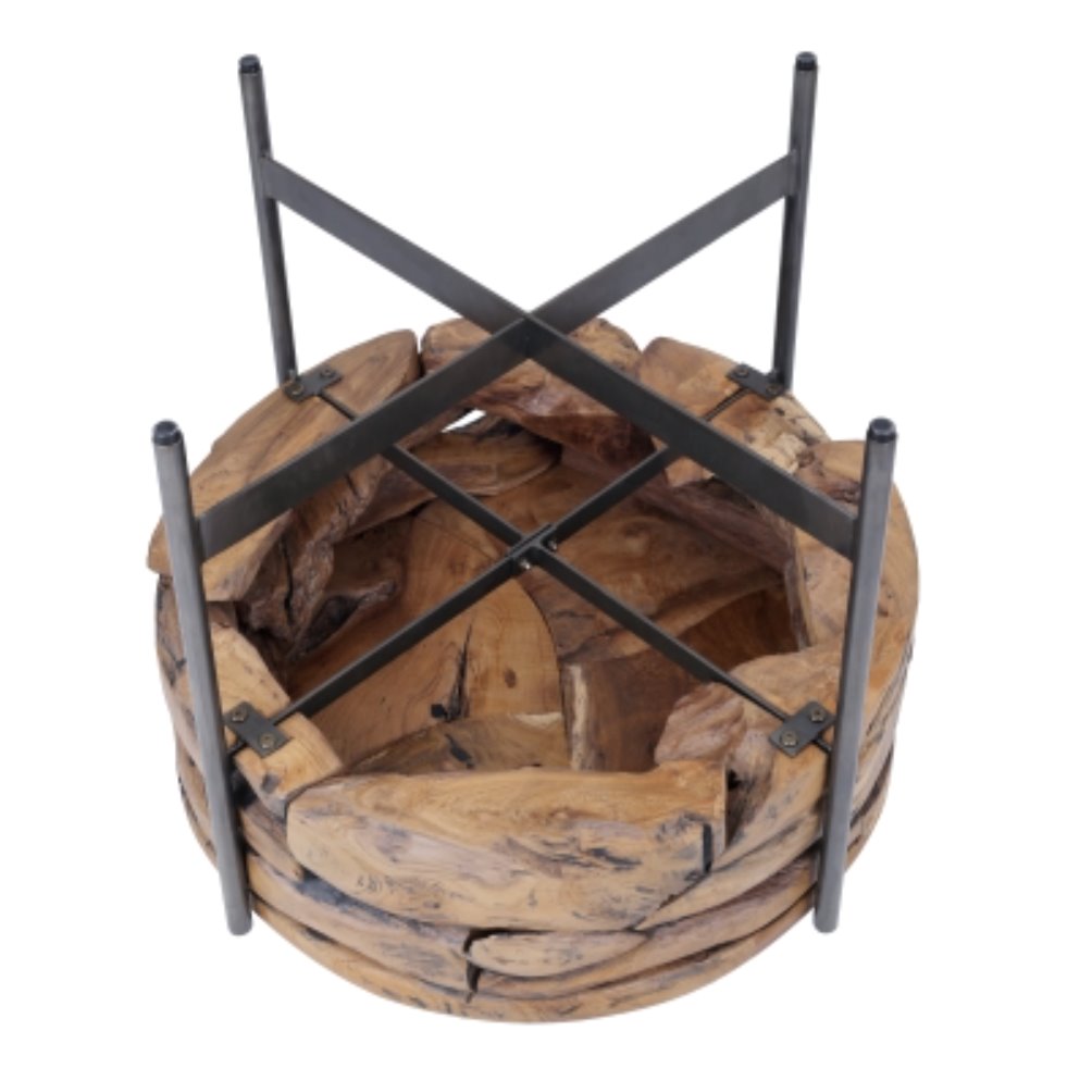 Table d'appoint Bardo en teck recyclé