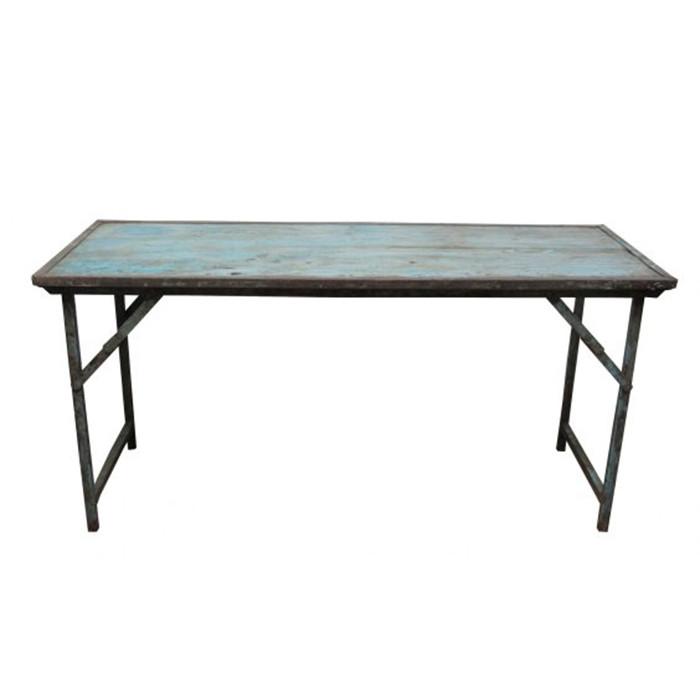Table pliante bleue vintage