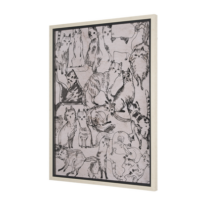 Estampe d'art de croquis de chat