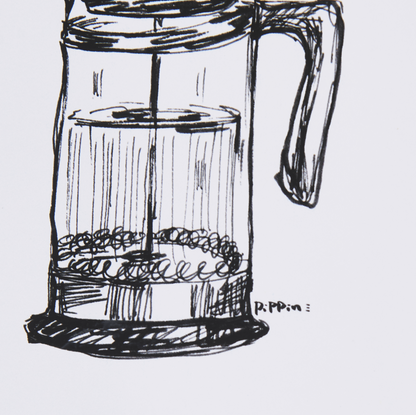 Collection de café - Estampe encadrée