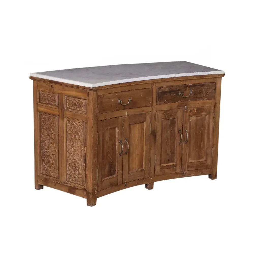 Table de comptoir artisanale en marbre