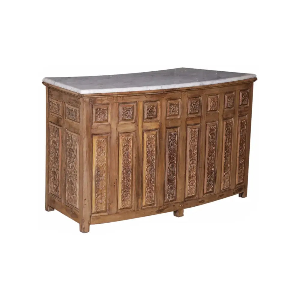 Table de comptoir artisanale en marbre