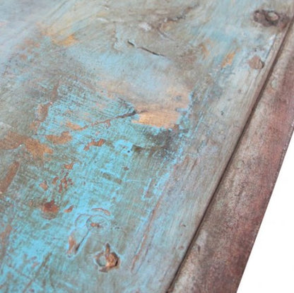 Table pliante bleue vintage