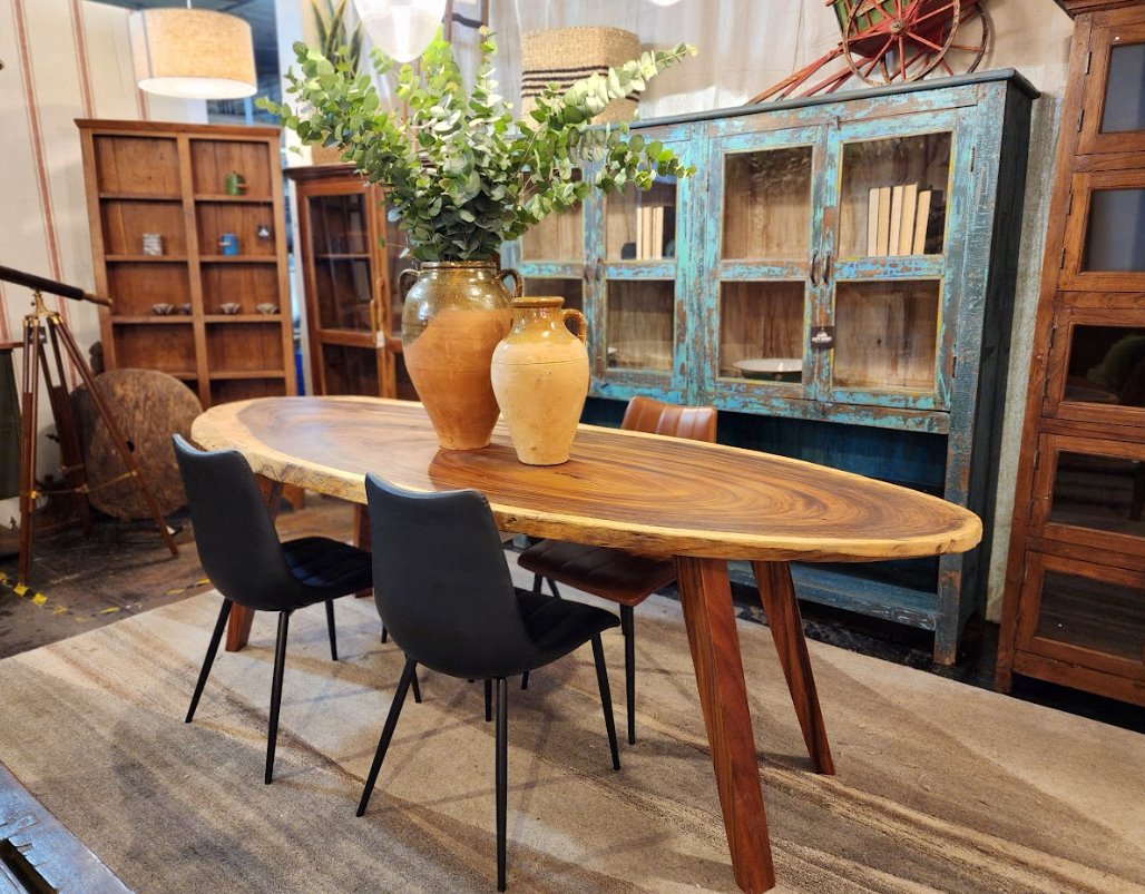 Table à manger Chamcha à bord naturel