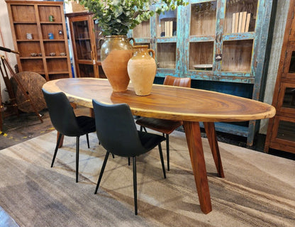 Table à manger Chamcha à bord naturel