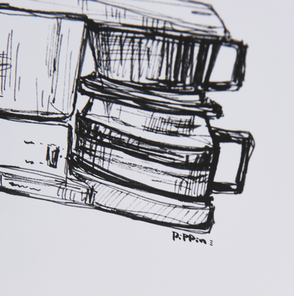 Collection de café - Estampe encadrée