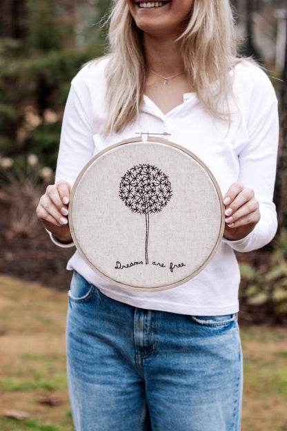 Cercle à broder « Les rêves sont gratuits »