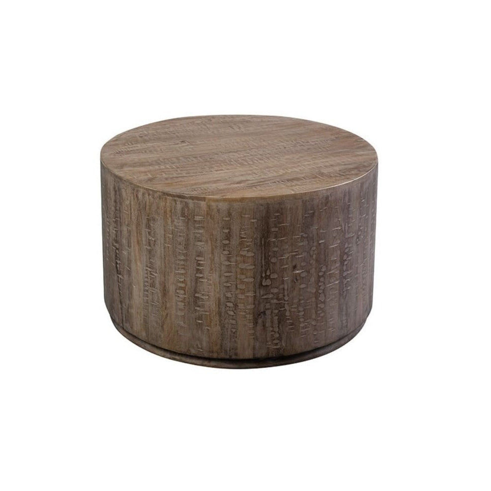 Table basse en forme de tambour