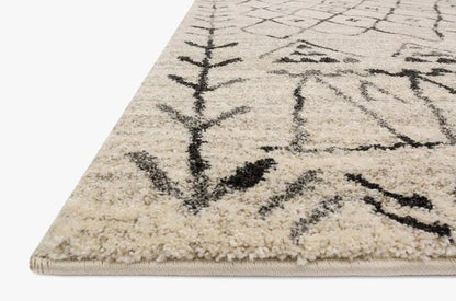 Tapis Emory en gris chiné/noir