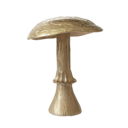 Sculpture de champignon en or enchanteur