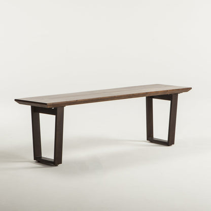 Banc de salle à manger en bois du Mozambique