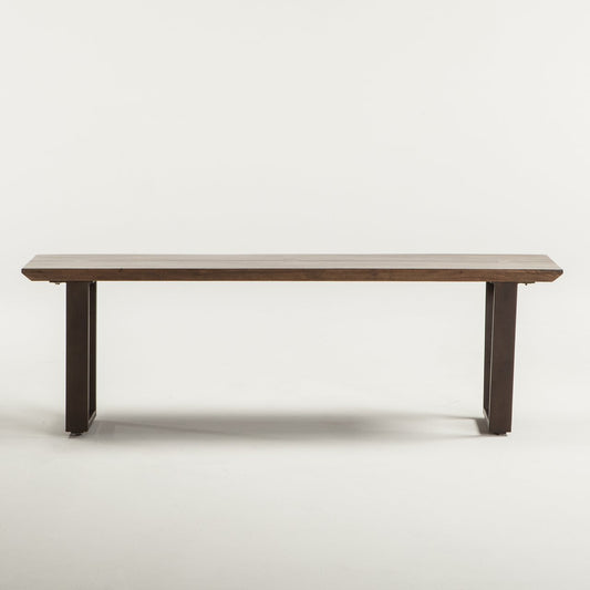 Banc de salle à manger en bois du Mozambique