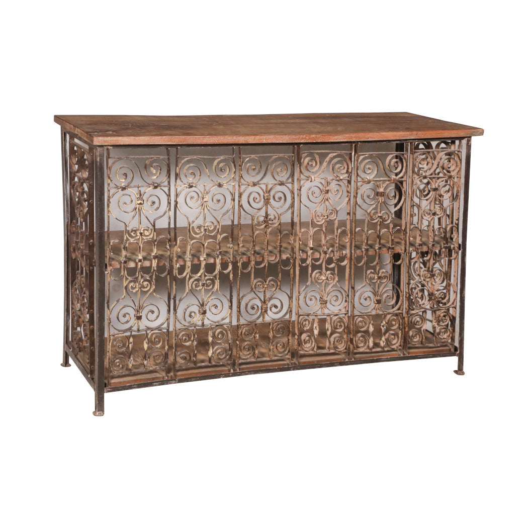 Table console en fer