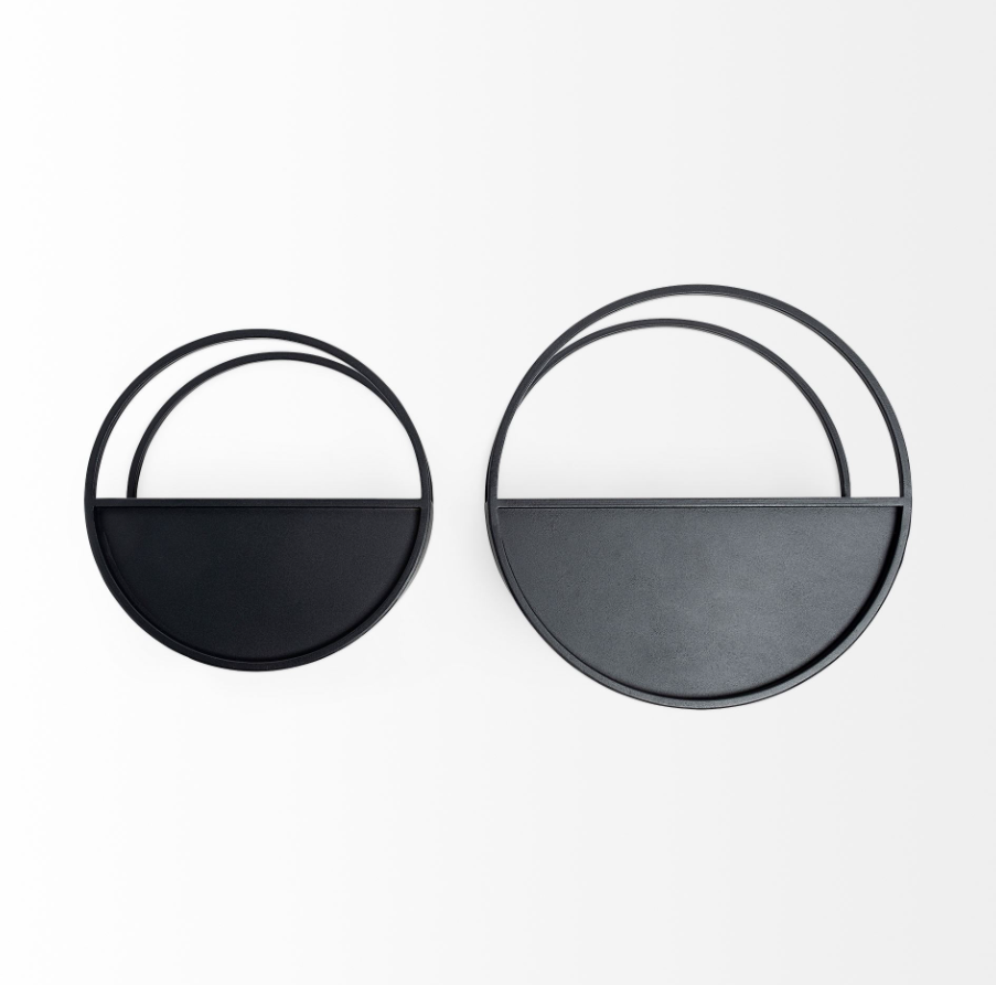 Ensemble de 2 jardinières murales en métal Hank