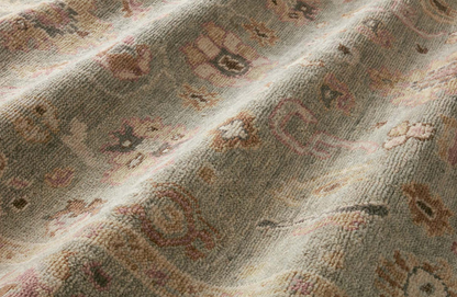 Tapis Helena couleur sauge/coucher de soleil