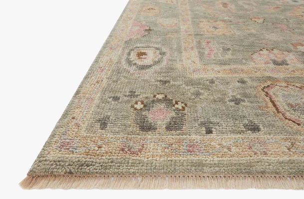 Tapis Helena couleur sauge/coucher de soleil