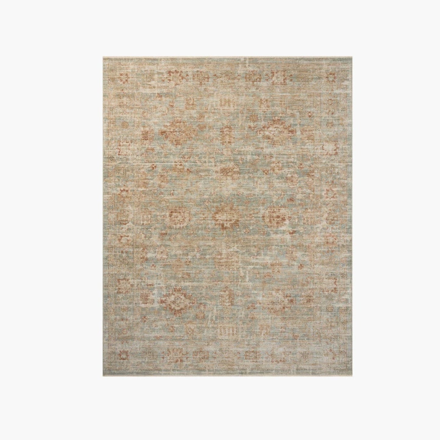 Tapis Heritage couleur aqua/terre cuite